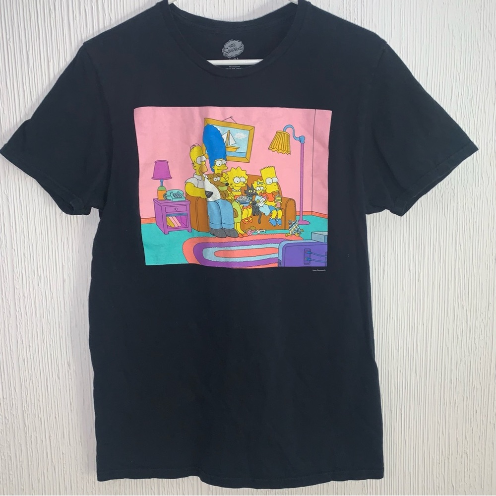 The Simpsons opening credits couch scene TV tshirt black size mens medium